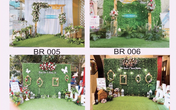 Lưu ngay địa chỉ trang trí background đám cưới hoa lụa siêu đẹp tại TPHCM